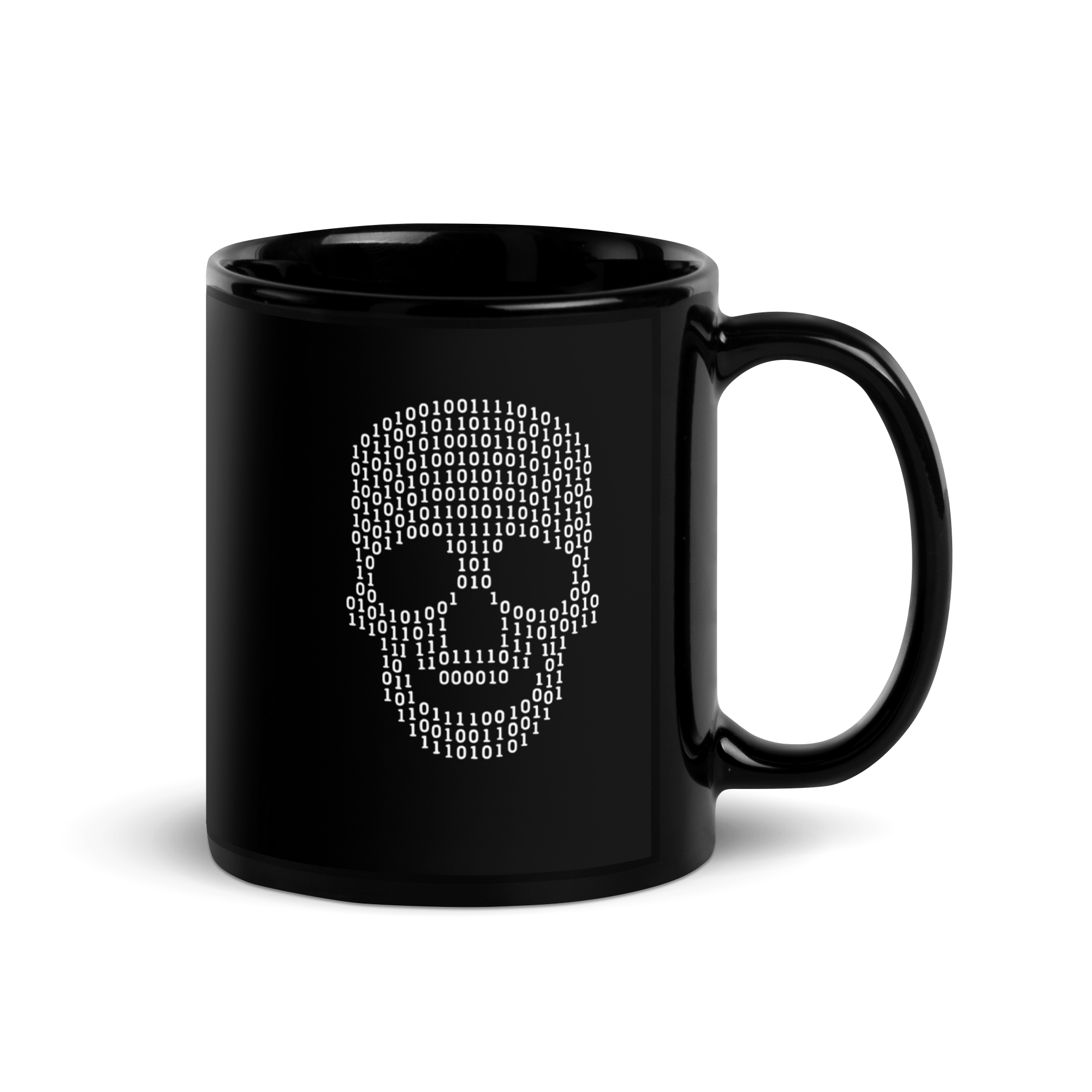 Czaszka - czarny kubek IT z motywem czaszki - Owlgorithm