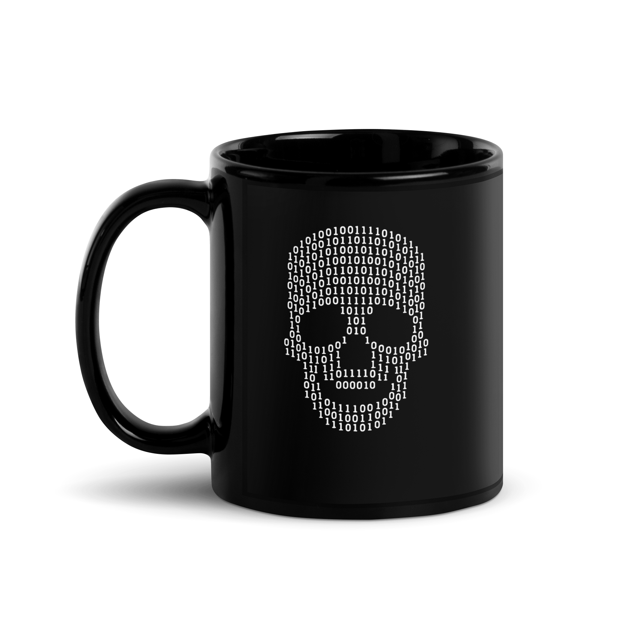 Czaszka - czarny kubek IT z motywem czaszki - Owlgorithm